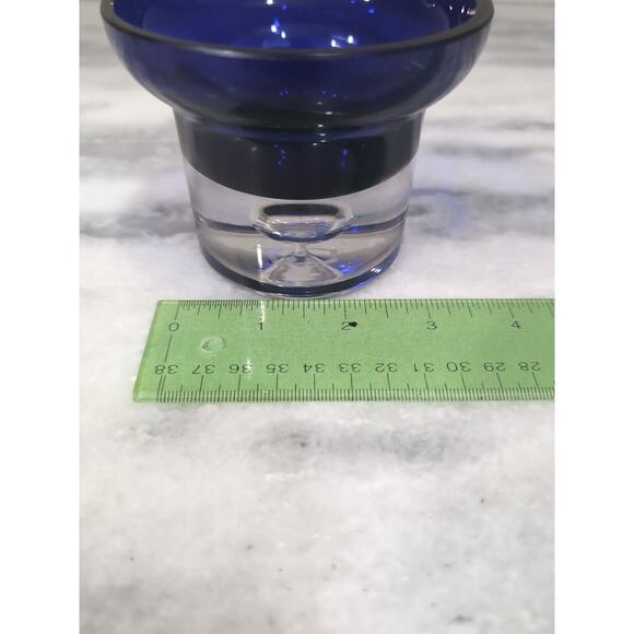 Party‎ Light Cobalt Blue Votive Holder, Tea Light Candle Holder, Bubble Glass - Picture 10 of 10